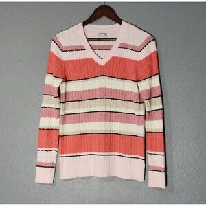 Croft & Barrow Women'S Long Sleeves V Neck Pullover Sweater Sz s